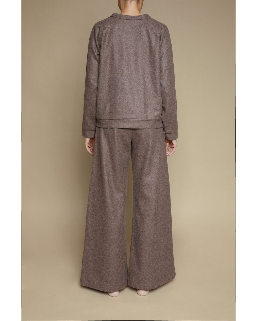 Pantaloni palazzo in pura lana