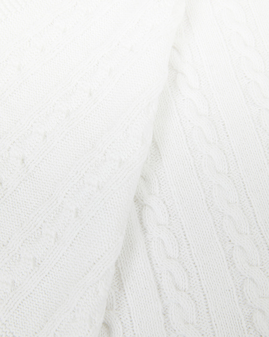 Treccina Cot copertina per culla in puro cotone - Culla 80x100 cm - 31"x39" in / Bianco (101002-609-9000)