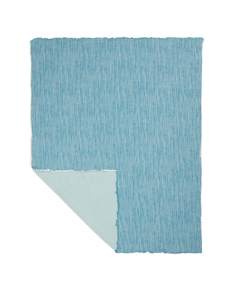 Rossi Cot plaid in cotone - 130x180 cm - 51"x70" in / Blu (101127-628-0012)