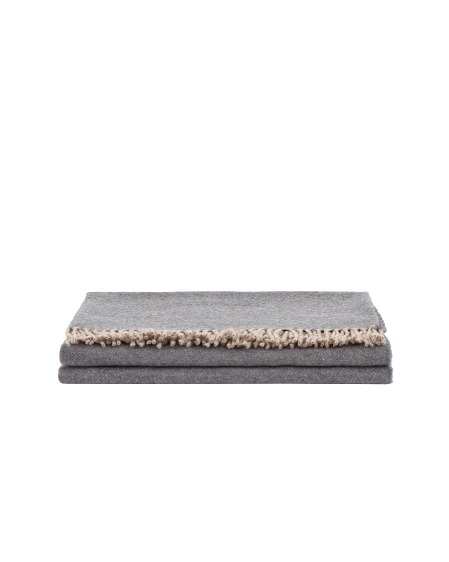 Torcello plaid in misto cashmere - 130x180 cm - 51"x70" in / Antracite (4772024003744)
