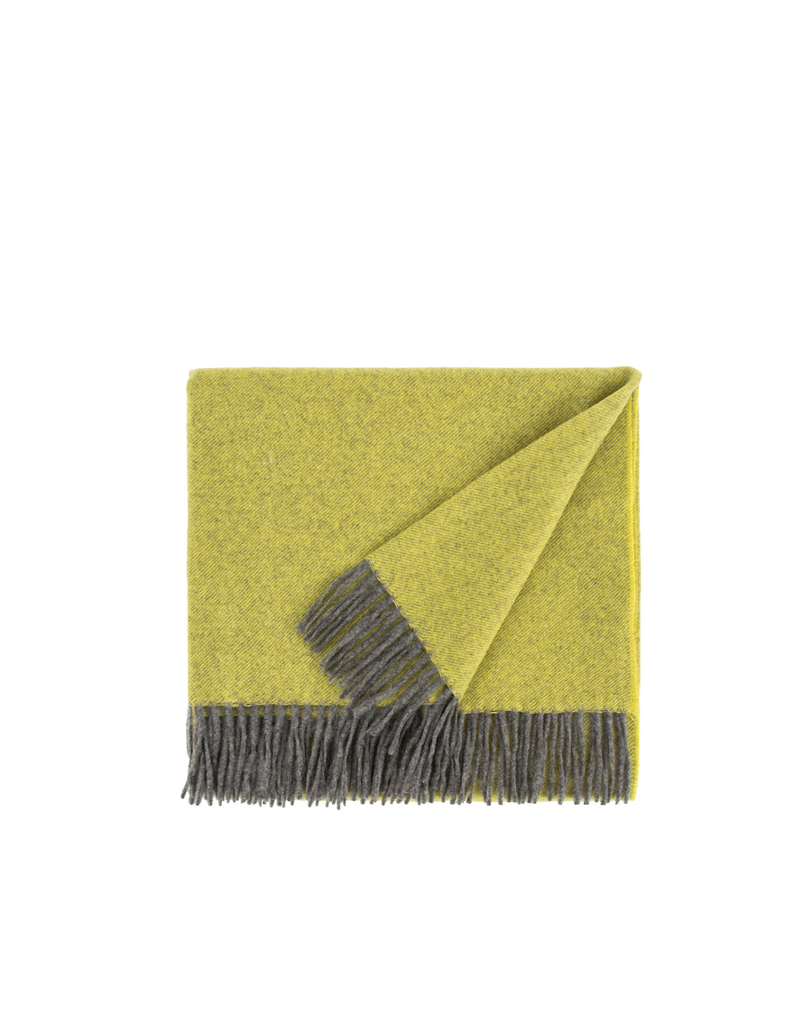 Everest color plaid in puro cashmere - 130x180 cm - 51"x70" in / Kiwi (4772024004253)