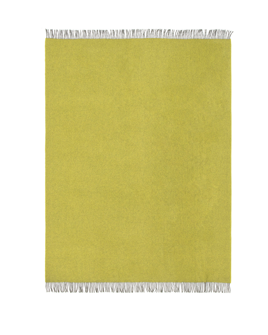 Everest color plaid in puro cashmere - 130x180 cm - 51"x70" in / Kiwi (4772024004253)