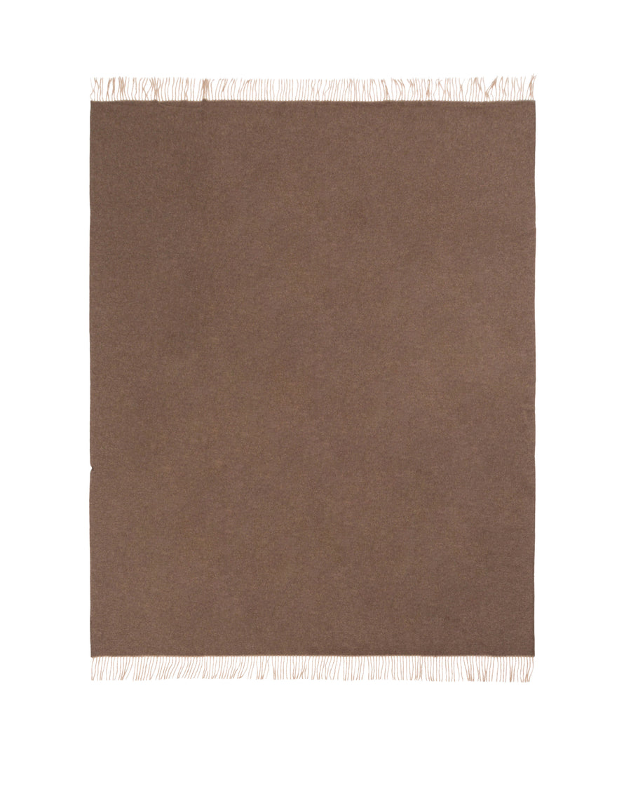 Ulisse plaid in pura lana - 130x180 cm - 51"x70" in / Marrone (4772024007445)