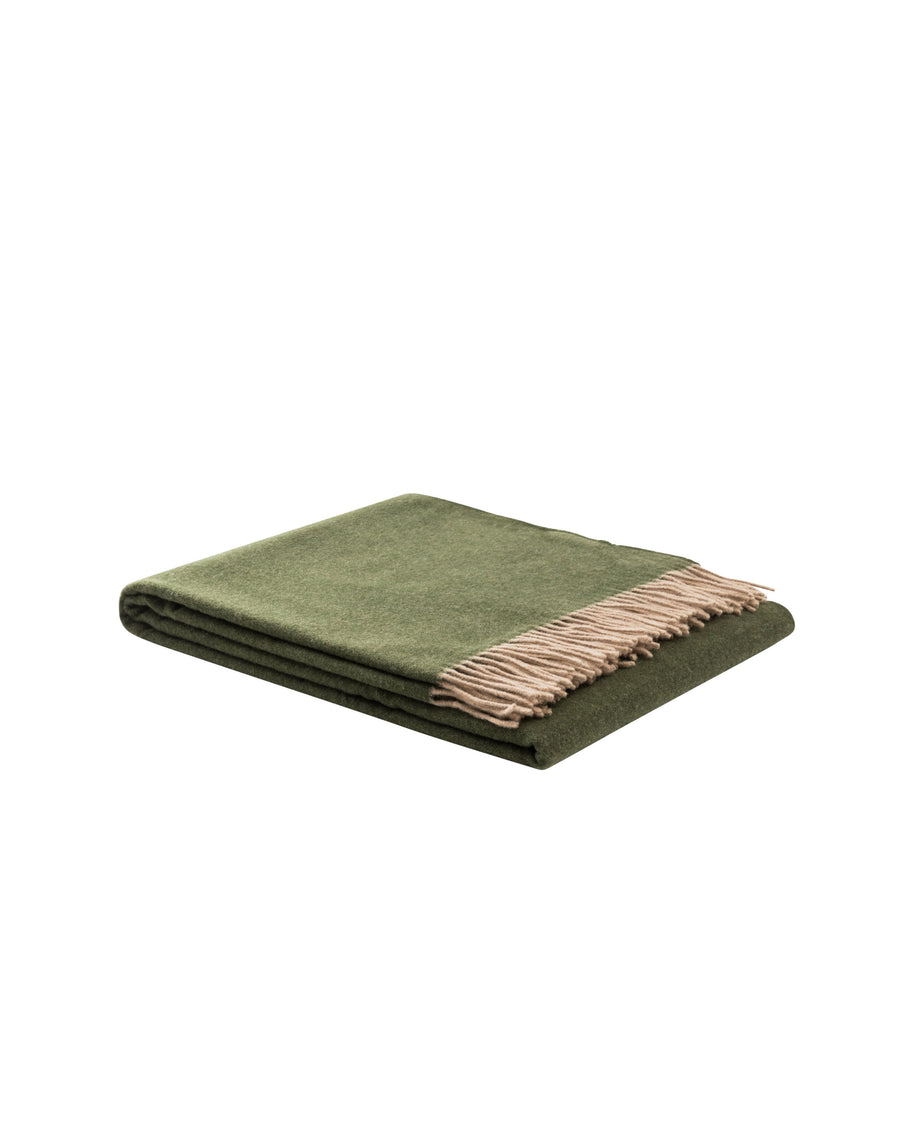 Ulisse plaid in pura lana - 130x180 cm - 51"x70" in / Verde Foresta (4772024007490)