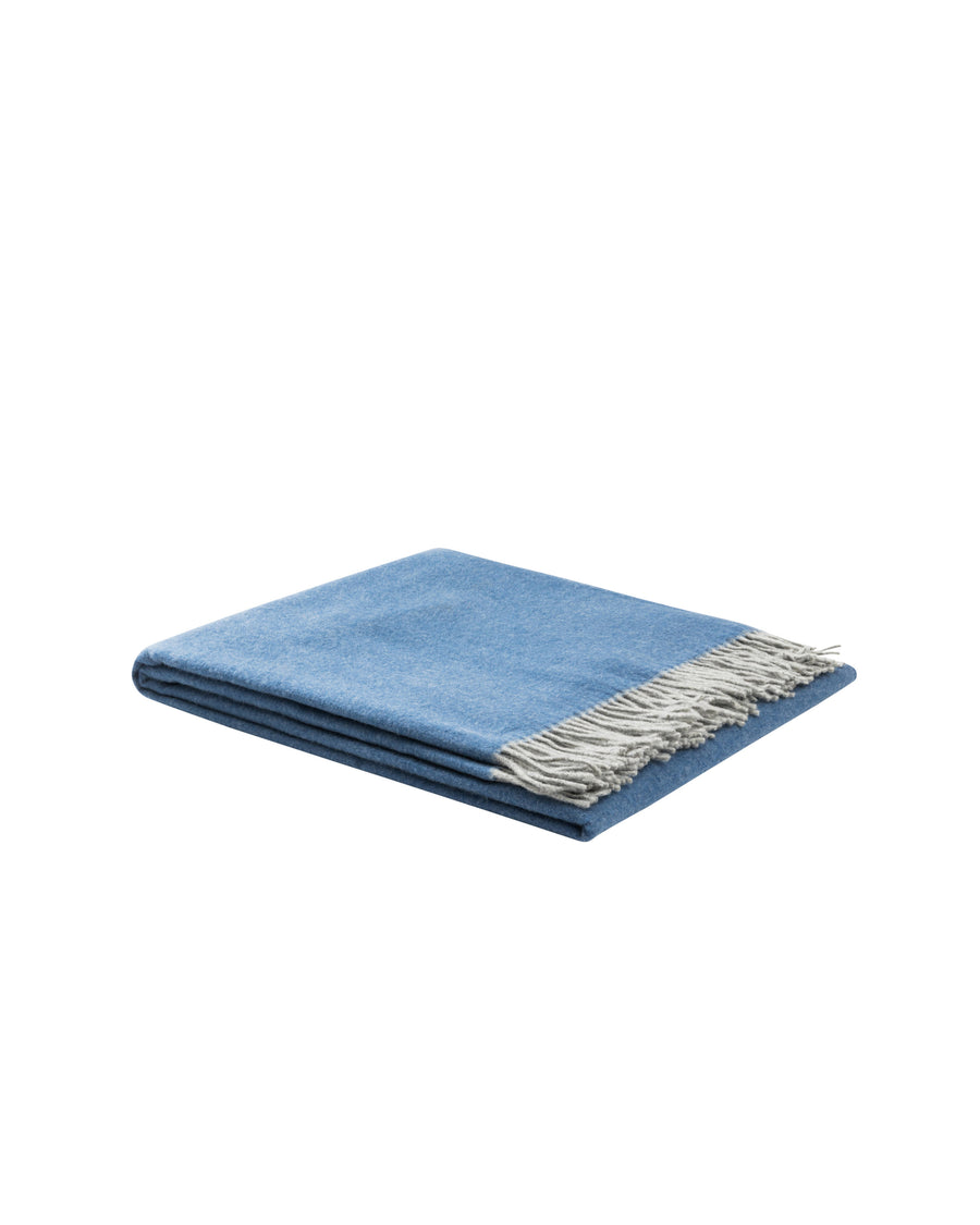 Ulisse plaid in pura lana - 130x180 cm - 51"x70" in / Jeans (4772024007520)