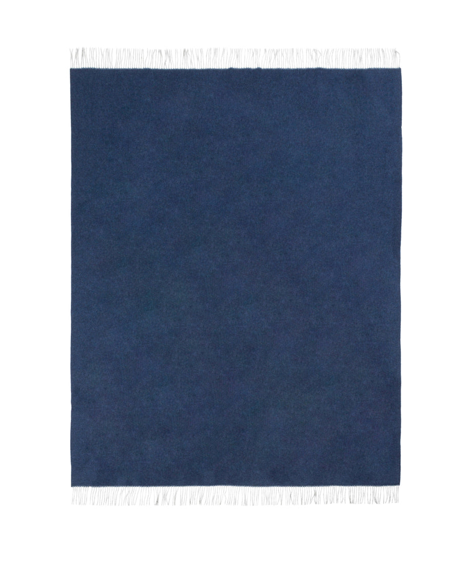 Ulisse plaid in pura lana - 130x180 cm - 51"x70" in / Blu Notte (4772024007537)