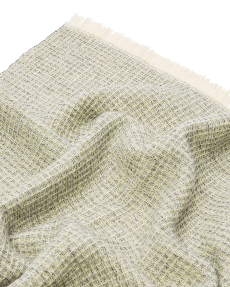 Plaid in pura lana vergine con frange di LANEROSSI Art. BLITZEN Var. 003  BLU - cm 130x170