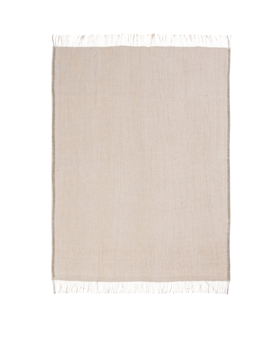 Dorsetto plaid in lino e lana merinos - 130x180 cm - 51"x70" in / Beige (4772024018052)