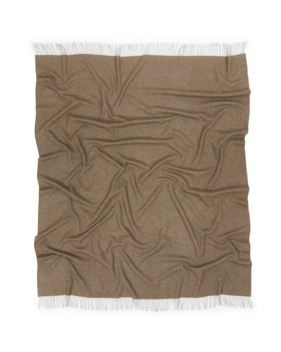 Cassiopea plaid in misto cashmere - 130x180 cm - 51"x70" in / Brown (4772024020581)