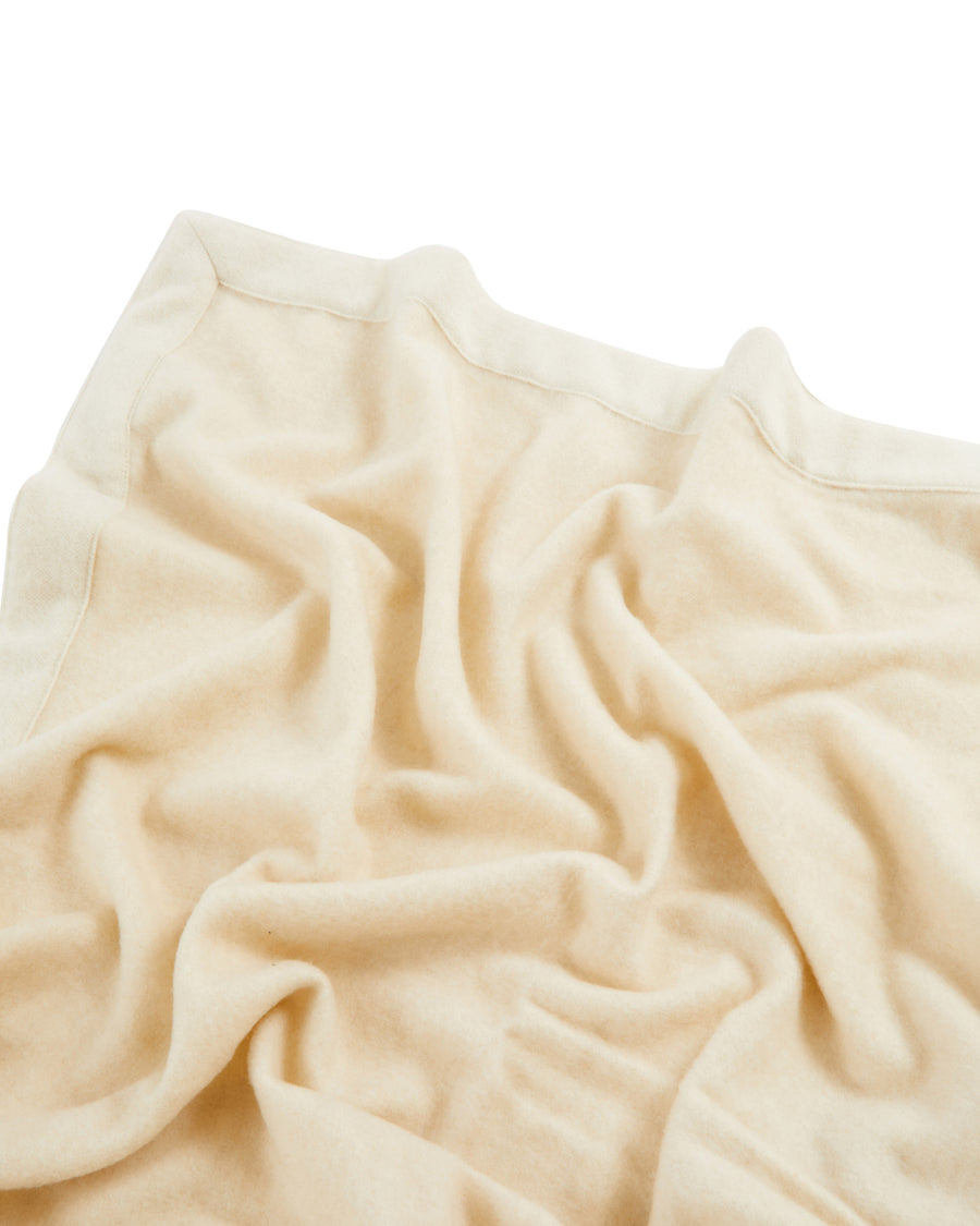 Afrodite coperta in pura lana merinos - Piazza e mezza 240x180 cm - Double 94"x70" in / Beige (701101-013-1100)