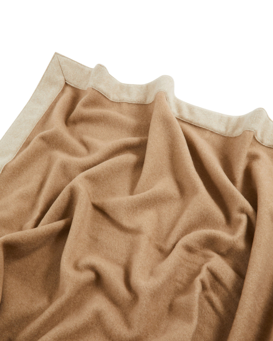Afrodite coperta in pura lana merinos - Piazza e mezza 240x180 cm - Double 94"x70" in / Nocciola (701101-013-1200)