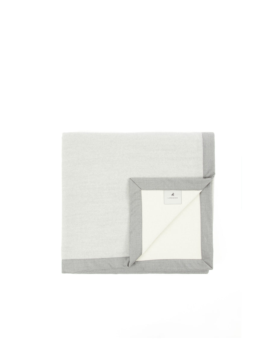 N. Fiordiloto coperta in lana merinos e cashmere - Singola 220x160 cm - Single 65"x86" in / Grigio (714020-032-6000)