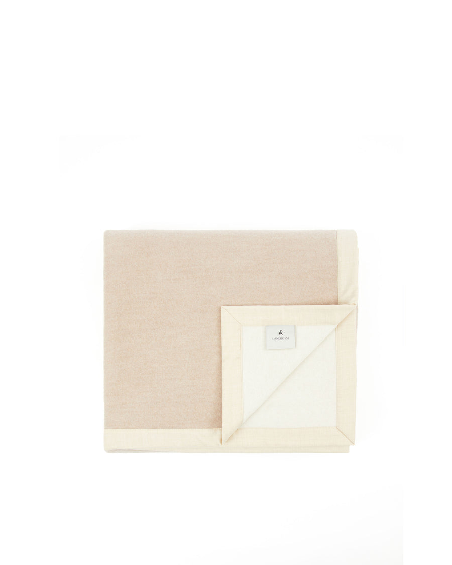 N. Fiordiloto coperta in lana merinos e cashmere - Matrimoniale Maxi 220x270 cm - King 86"x106" in / Beige Medio (714020-067-1100)
