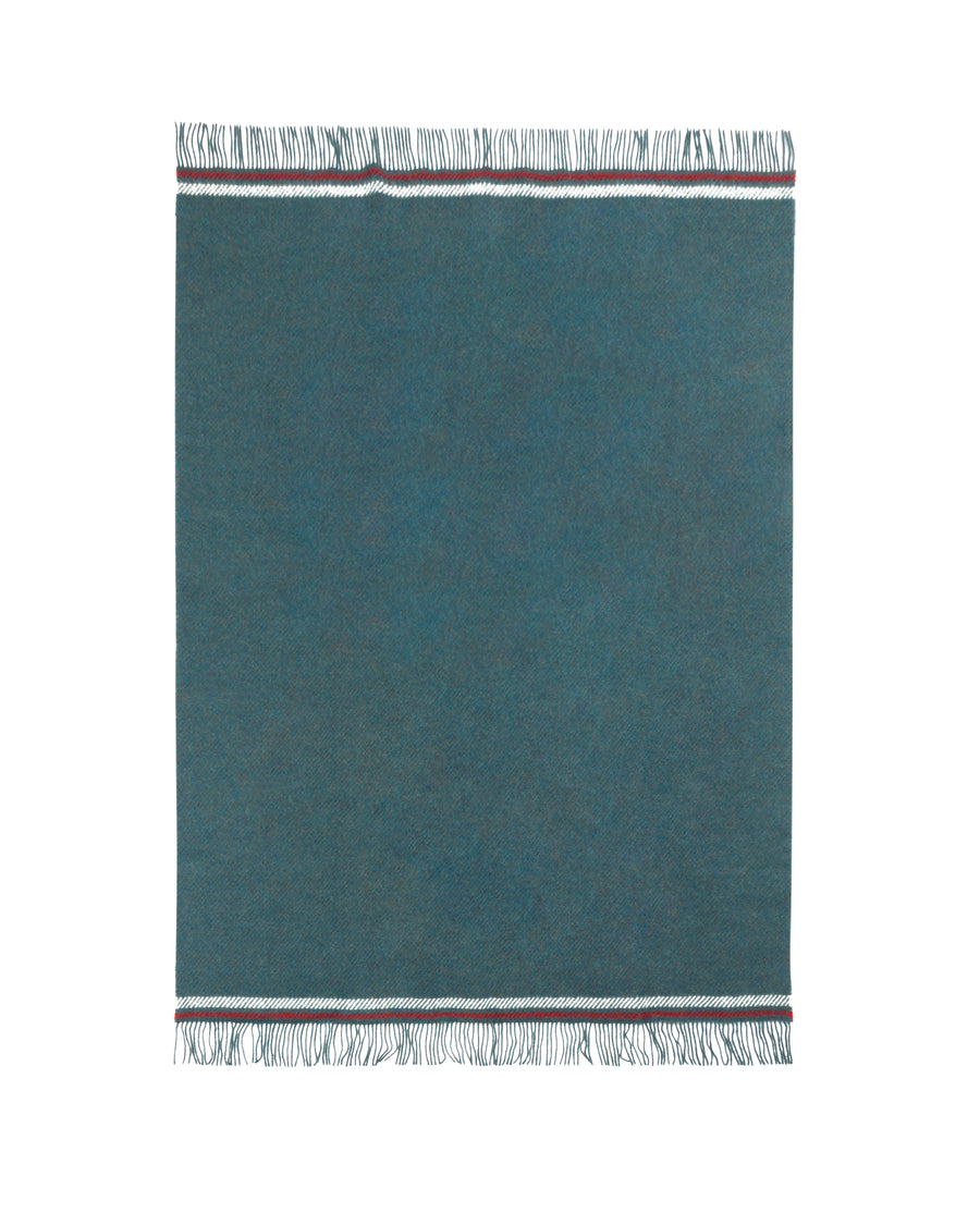 Shanti plaid in lana vergine - 130x180 cm - 51"x70" in / Pavone (770224-009-4490)