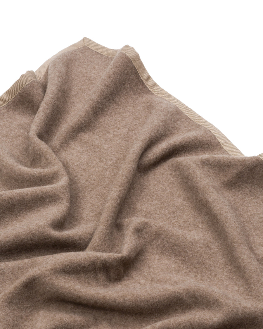 Cortina coperta in pura lana - Matrimoniale 220x250 cm - Queen 86"x98" in / Brown (770226-059-0003)