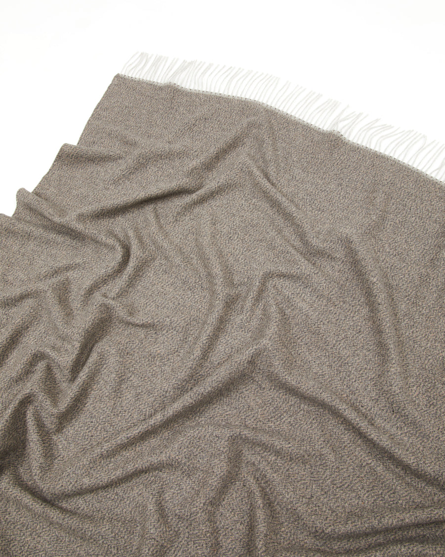 Tirreno plaid in pura lana extrafine - 130x180 cm - 51"x70" in / Beige / Grigio (770248-009-1600)