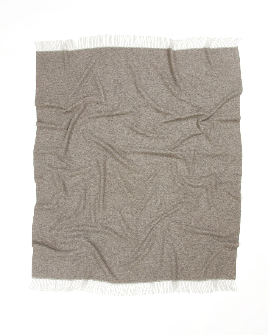 Tirreno plaid in pura lana extrafine - 130x180 cm - 51"x70" in / Beige / Grigio (770248-009-1600)