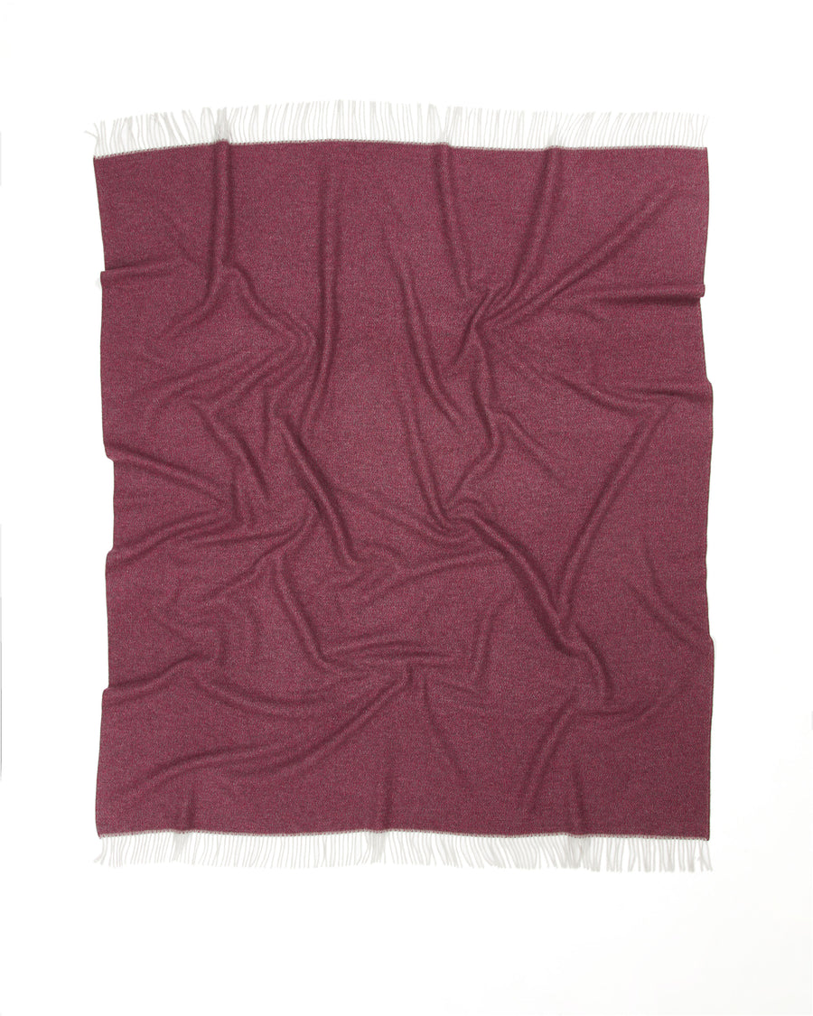 Tirreno plaid in pura lana extrafine - 130x180 cm - 51"x70" in / Ciclamino / Grigio (770248-009-6061)