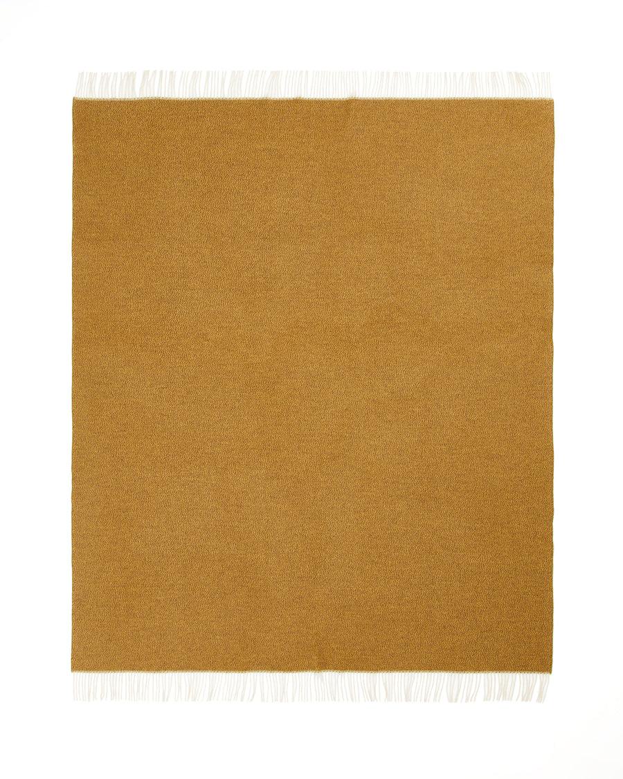 Tirreno plaid in pura lana extrafine - 130x180 cm - 51"x70" in / Giallo / Marrone (770248-009-6164)